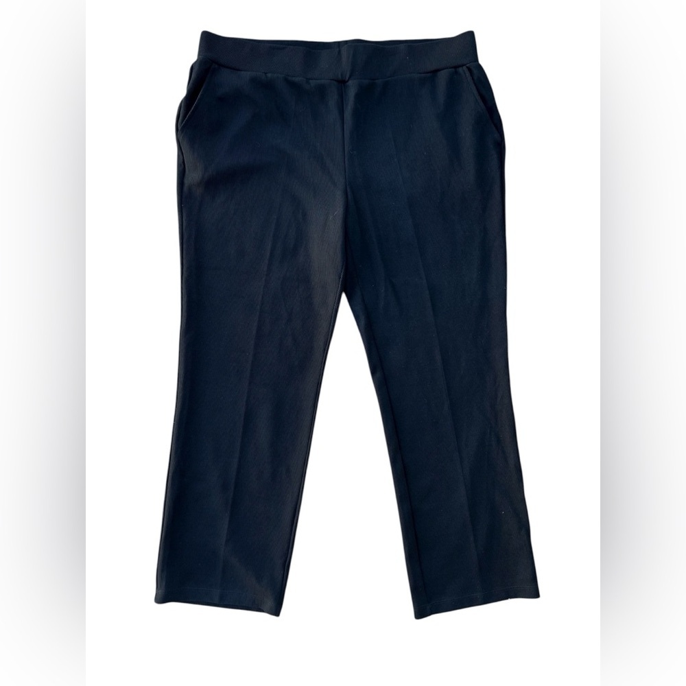 Lauren Ralph Lauren Women’s 2X Black Stretch Knit Pull On Career Dress Pants